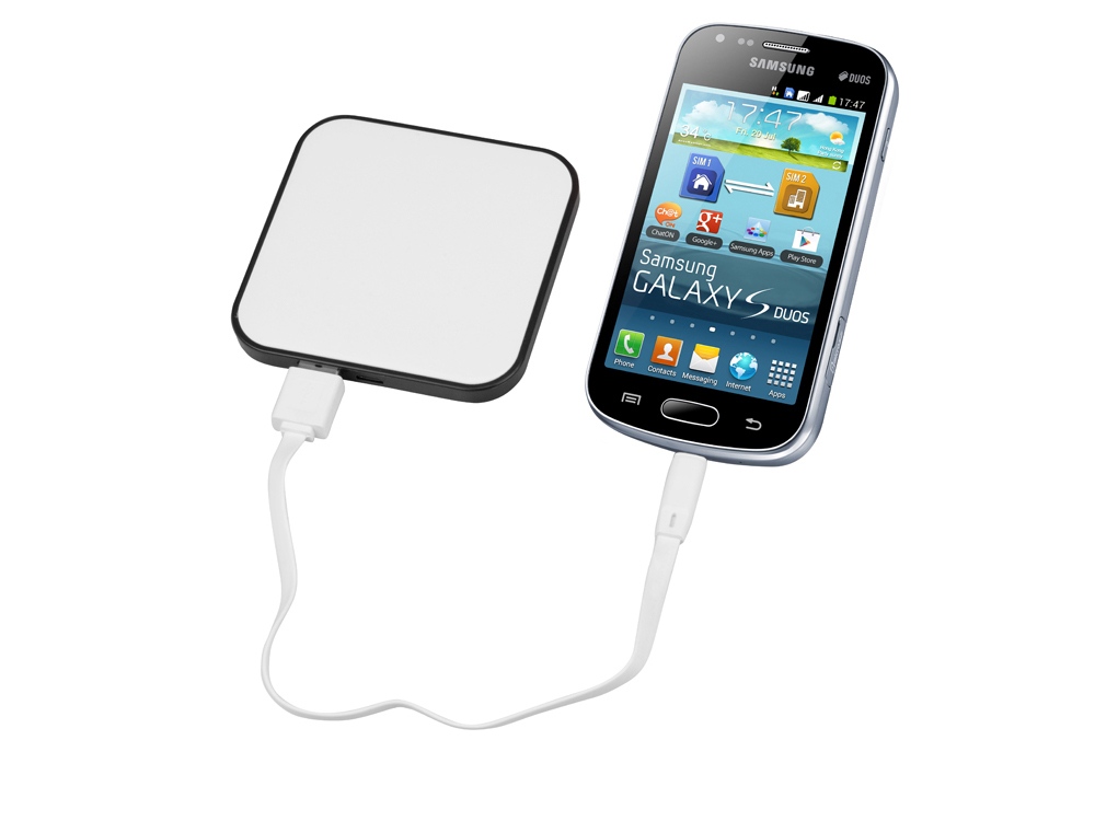 Портативное зарядное устройство (power bank) "Квадрум", 2600 mAh, черный-2