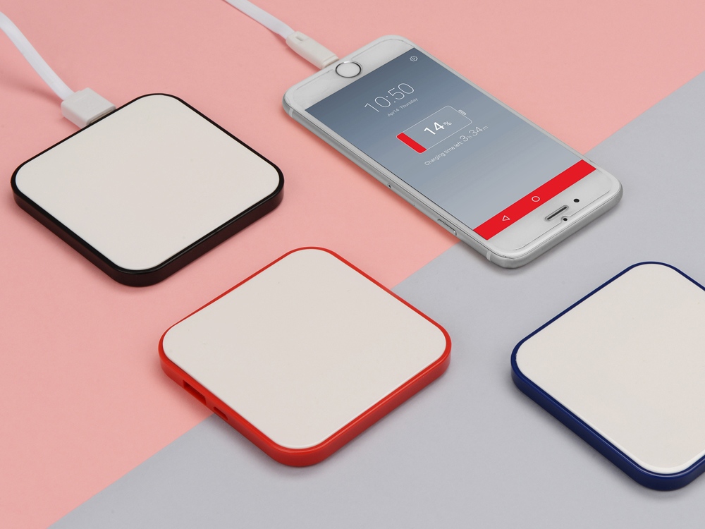 Портативное зарядное устройство (power bank) "Квадрум", 2600 mAh, черный-8