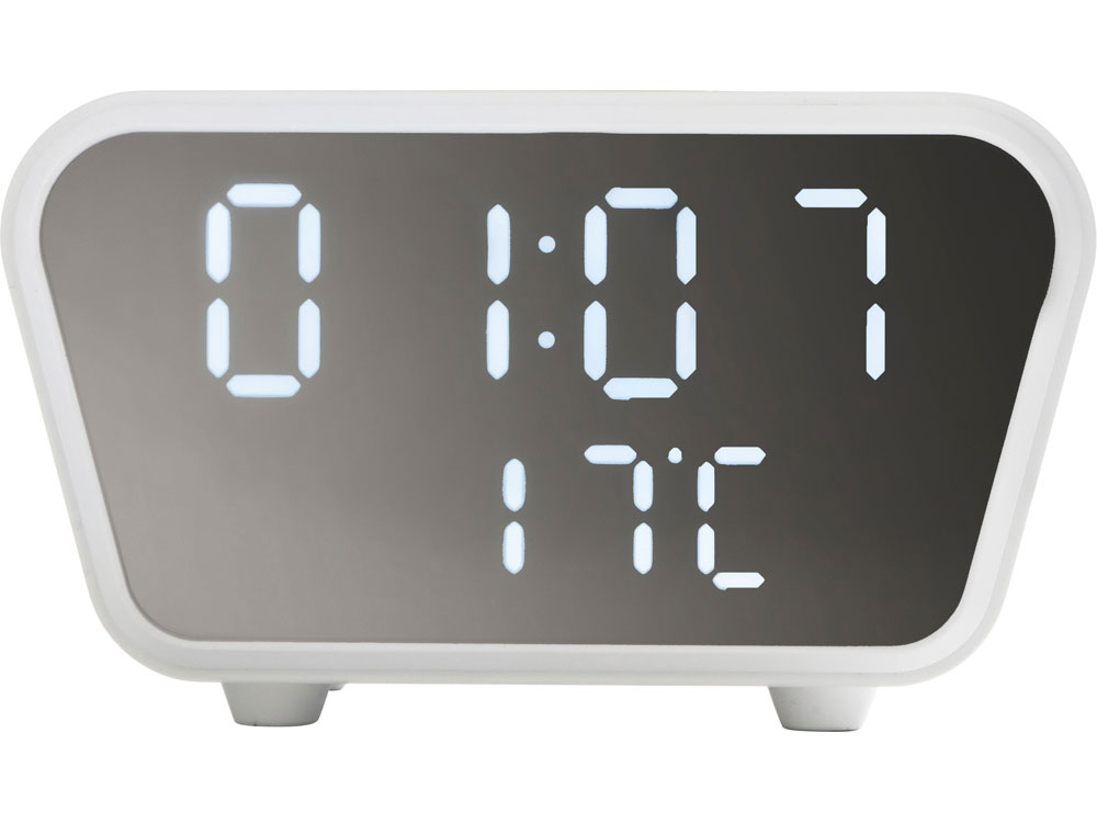 Настольные часы с функцией беспроводной зарядки "Wake", 10 Вт-2