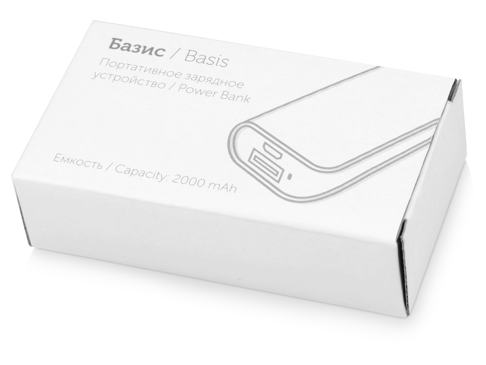 Портативное зарядное устройство (power bank) Basis, 2000 mAh, оранжевый-3