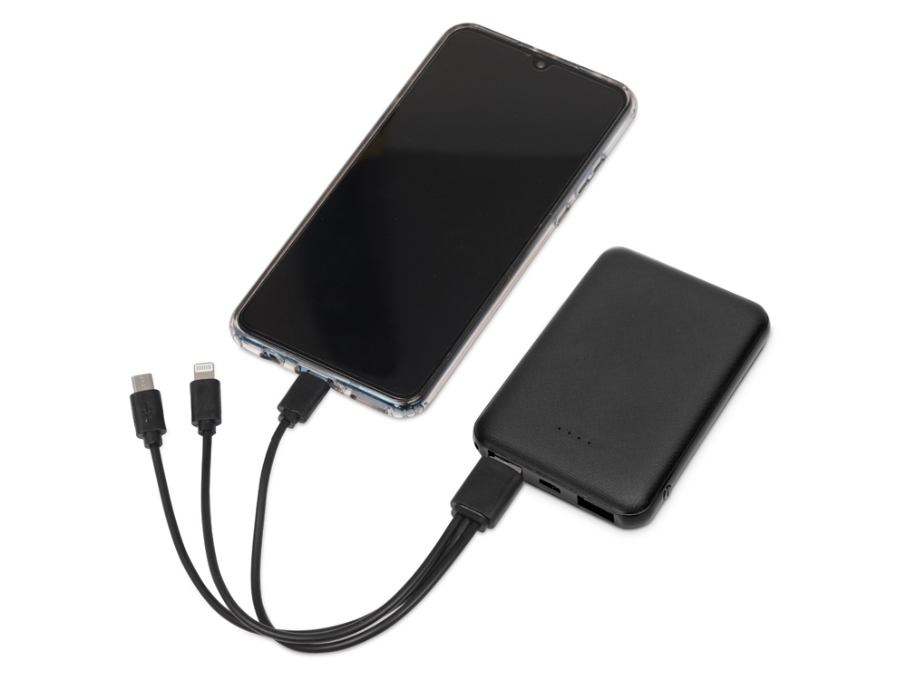 Портативное зарядное устройство"Grind", 5000 mAh, черный-2