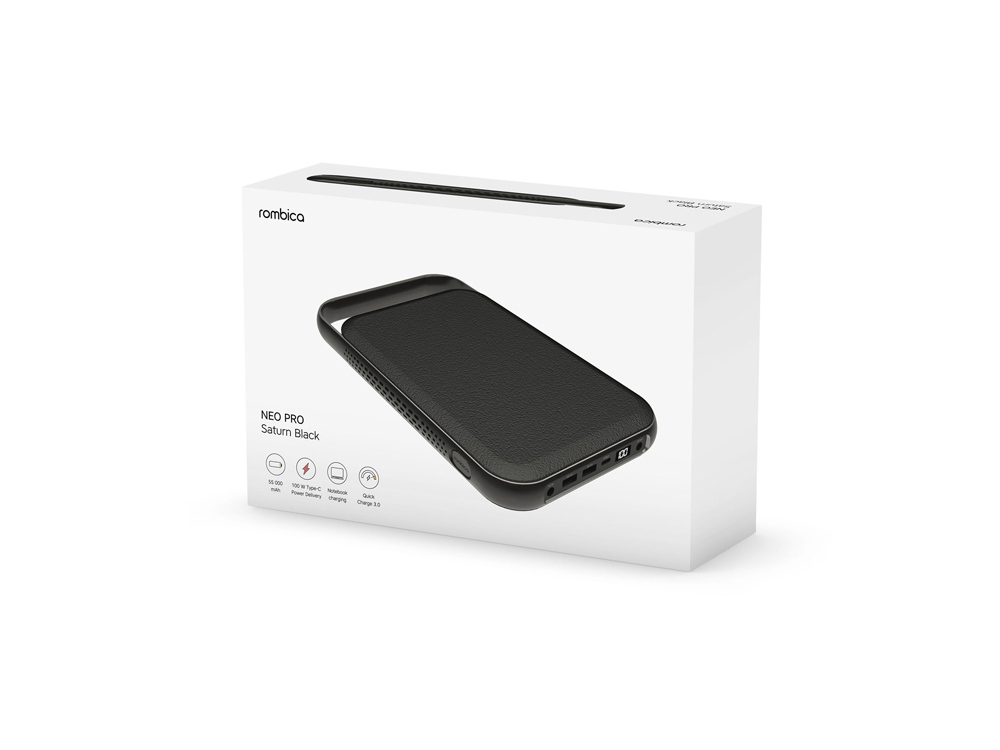 Внешний аккумулятор «NEO PRO Saturn» для ноутбуков с QC/PD, 55000 mAh, черный-5