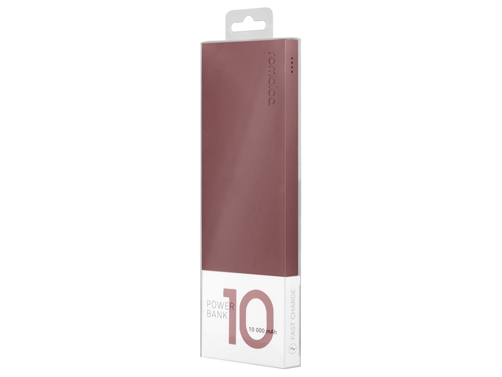 Внешний аккумулятор Rombica NEO ARIA Claret, 10000 мАч, Soft-touch, PD, QCharge, Type-C, бордовый (Р)-3
