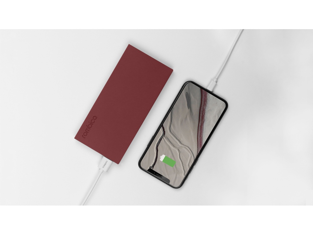 Внешний аккумулятор Rombica NEO ARIA Claret, 10000 мАч, Soft-touch, PD, QCharge, Type-C, бордовый (Р)-7