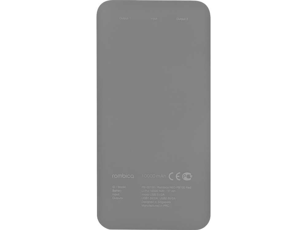Внешний аккумулятор Rombica NEO PB100 Gray, серый-3