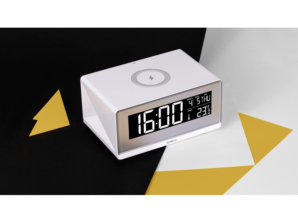 Часы с беспроводным зарядным устройством Rombica Timebox 2, белый (Р)-7