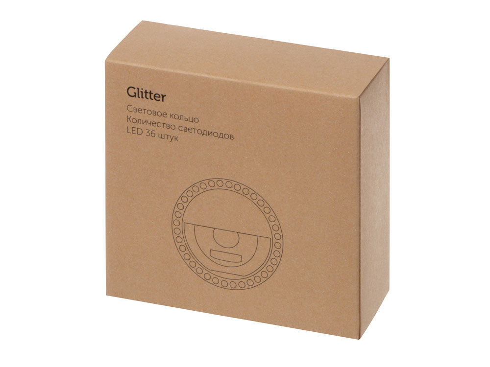 Световое кольцо для селфи "Glitter", черный (P)-12