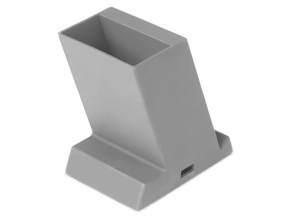 Беспроводная зарядка-подставка с подсветкой "Glow box", серый-3