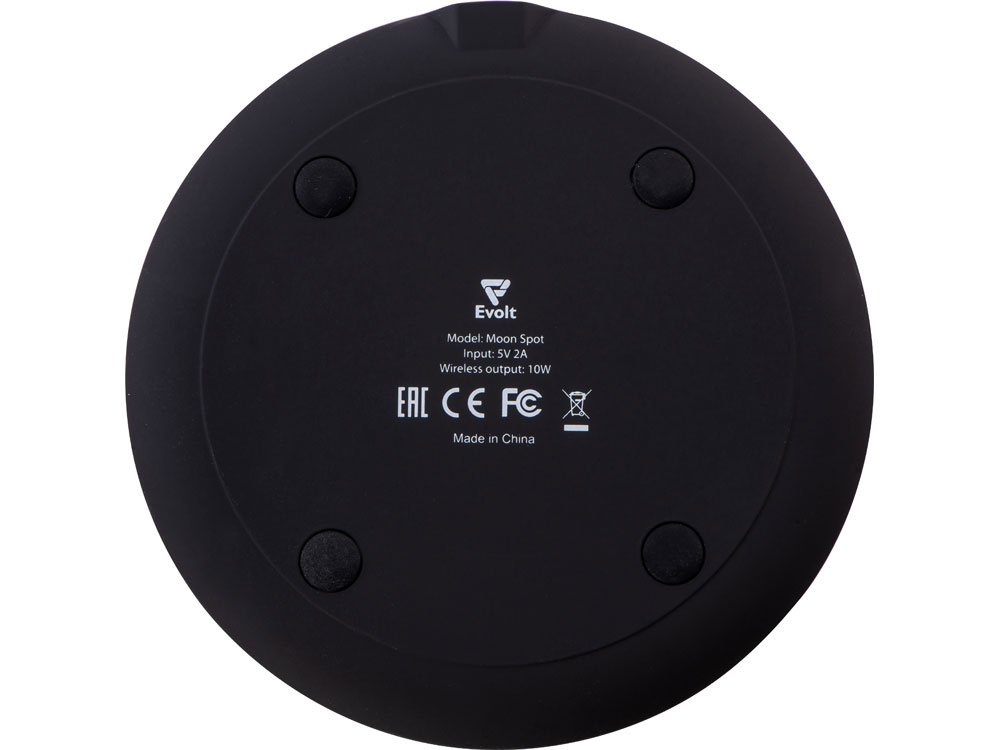 Беспроводное зарядное устройство с подсветкой логотипа "Moon spot", 10 Вт, soft-touch-4