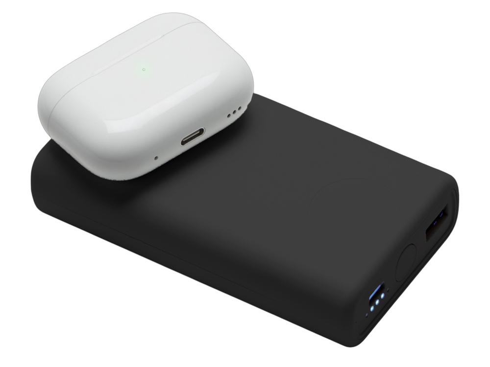 Внешний беспроводной аккумулятор 2-в-1 с функцией зарядки Apple Watch, QC/PD «AtomIQ», 10000 мАч, черный-8