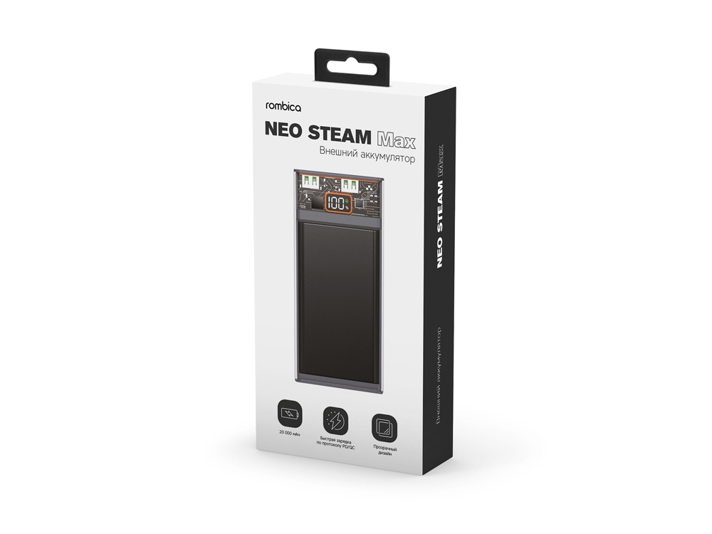 Внешний аккумулятор Rombica NEO Steam Max Gray-6