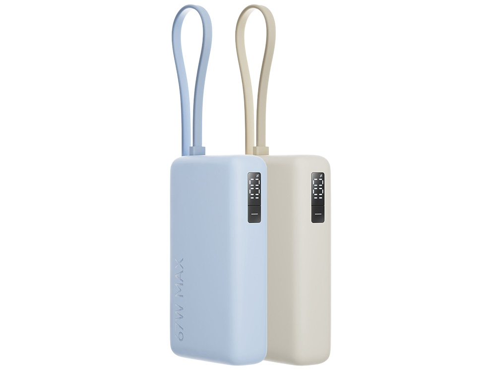Внешний аккумулятор со встроенным кабелем Xiaomi 67W Power Bank 10000 (Integrated Cable) Tan-4