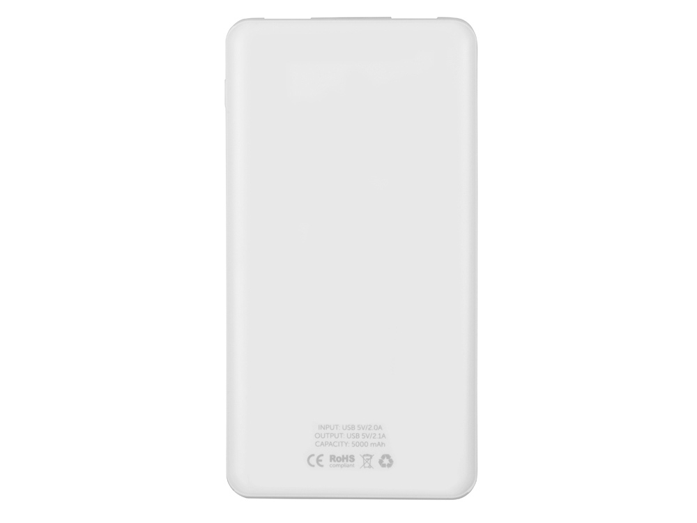Портативное зарядное устройство «Blank» с USB Type-C, 5000 mAh, белый-5