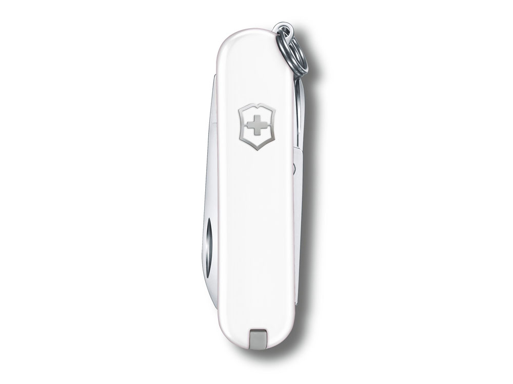 Нож-брелок VICTORINOX Classic SD Colors "Falling Snow", 58 мм, 7 функций, белый-1