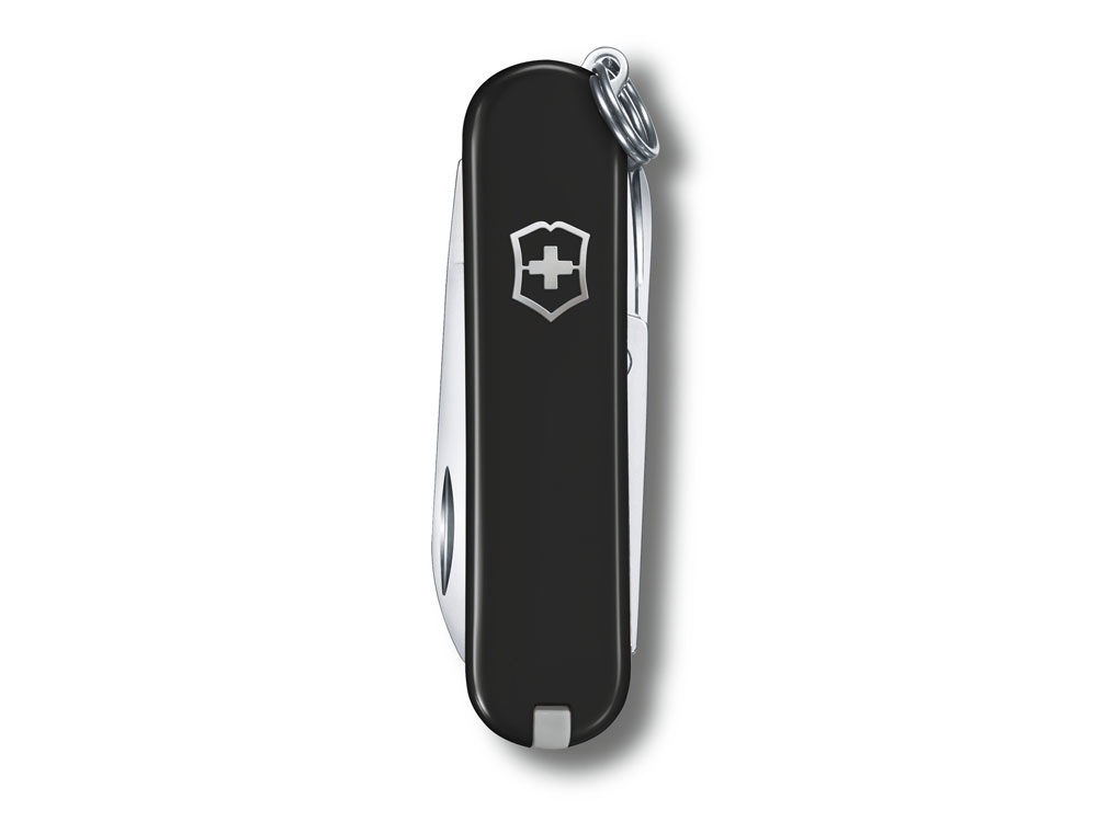 Нож-брелок VICTORINOX Classic SD Colors "Dark Illusion", 58 мм, 7 функций, чёрный-1