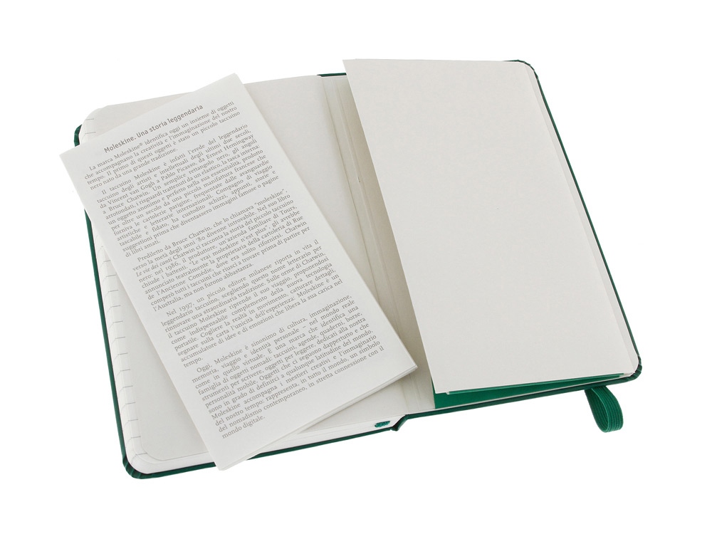 Записная книжка Moleskine Classic (в линейку) в твердой обложке, Pocket (9x14см), зеленый-3