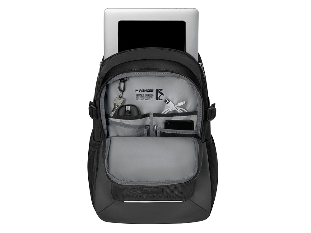 Рюкзак WENGER XE Ryde 16", черный, переработанный ПЭТ/Полиэстер, 33х22х47 см, 26 л.-3