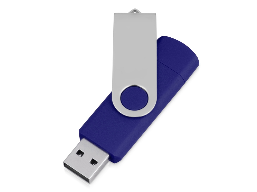 USB/micro USB-флешка 2.0 на 16 Гб «Квебек OTG», синий-1