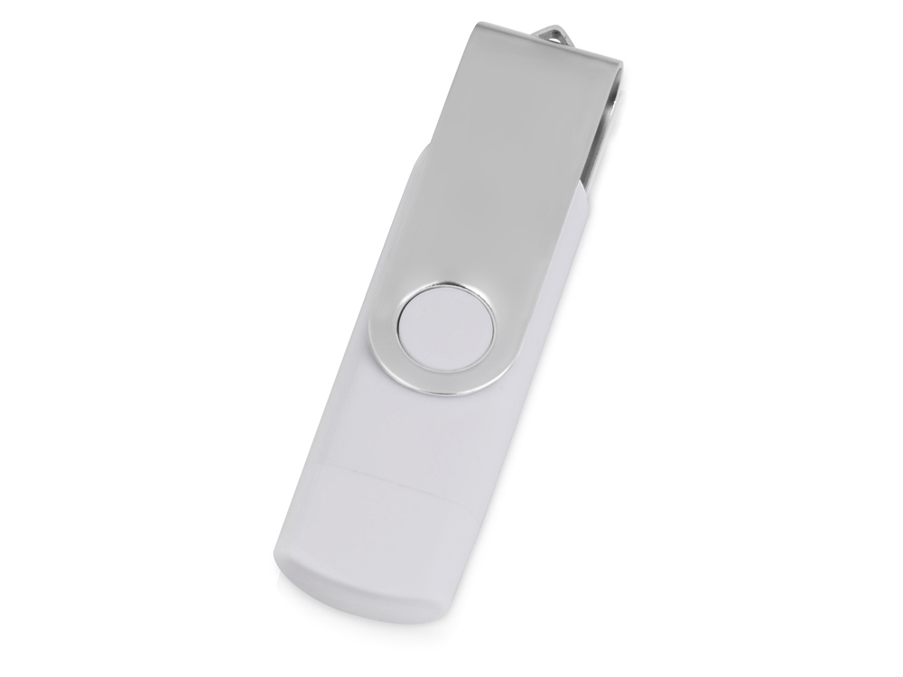 USB/micro USB-флешка 2.0 на 16 Гб «Квебек OTG», белый-2