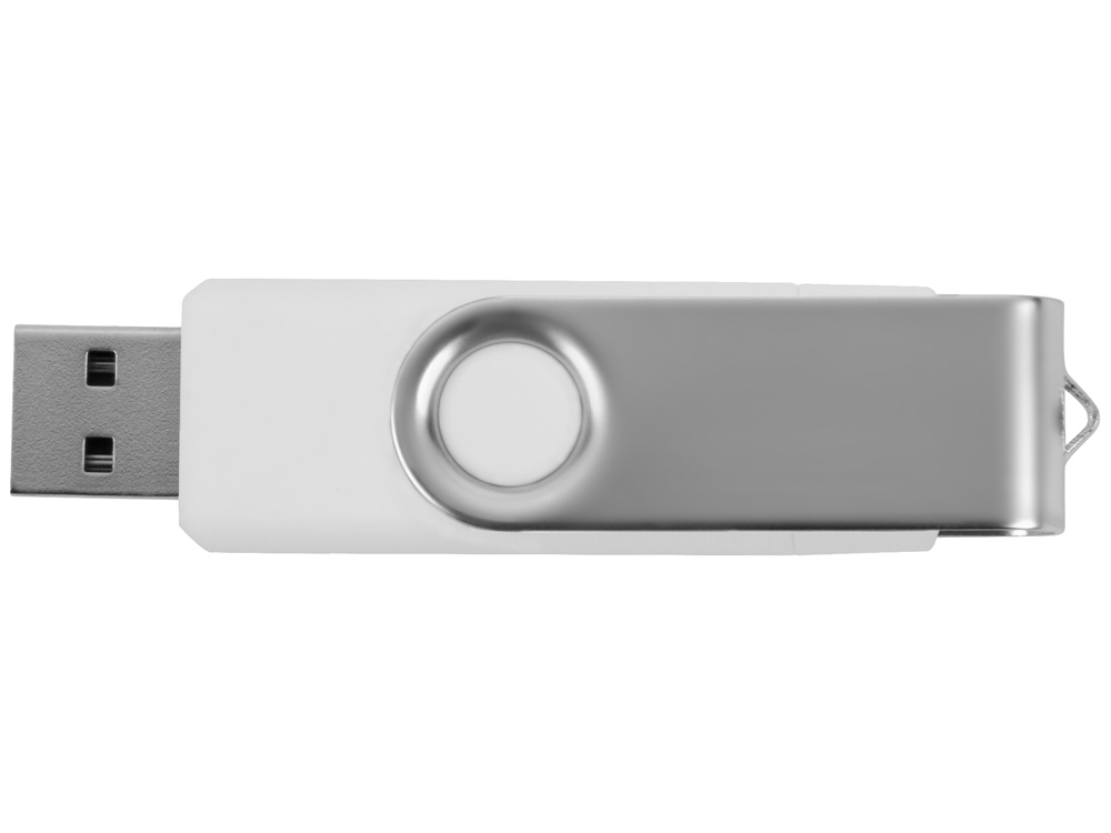 USB/micro USB-флешка 2.0 на 16 Гб «Квебек OTG», белый-4