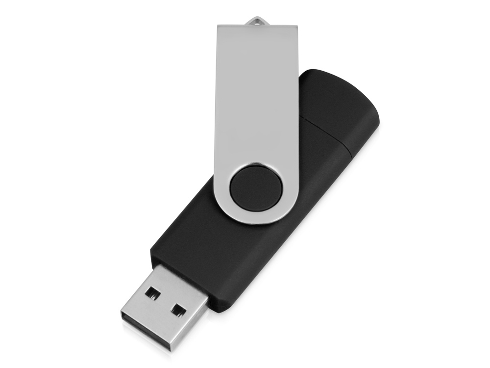 USB/micro USB-флешка 2.0 на 16 Гб «Квебек OTG», черный-1