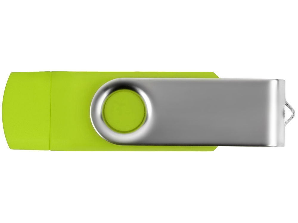 USB/micro USB-флешка 2.0 на 16 Гб «Квебек OTG», зеленое яблоко-3