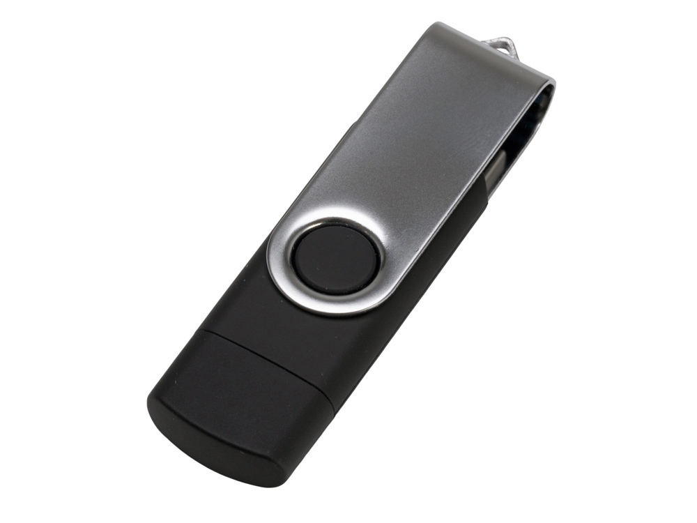USB3.0/USB Type-C флешка на 32 Гб «Квебек C», черный-2