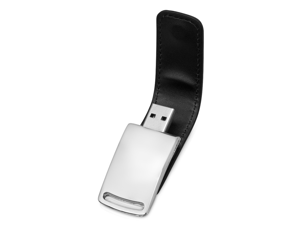 Флеш-карта USB 2.0 16 Gb с магнитным замком "Vigo", черный/серебристый-1
