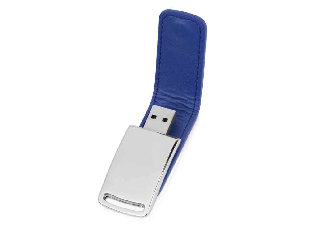 Флеш-карта USB 2.0 16 Gb с магнитным замком "Vigo", синий/серебристый-1
