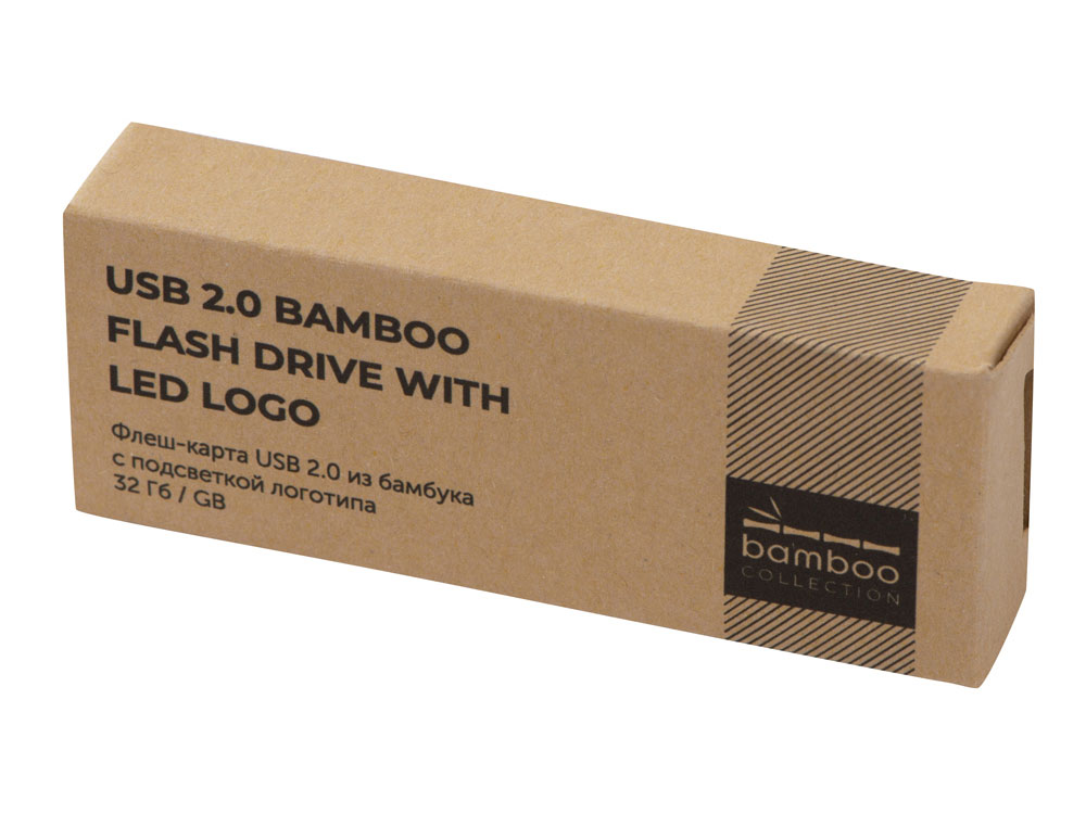 USB 2.0- флешка на 32 Гб c подсветкой логотипа «Bamboo LED»-4