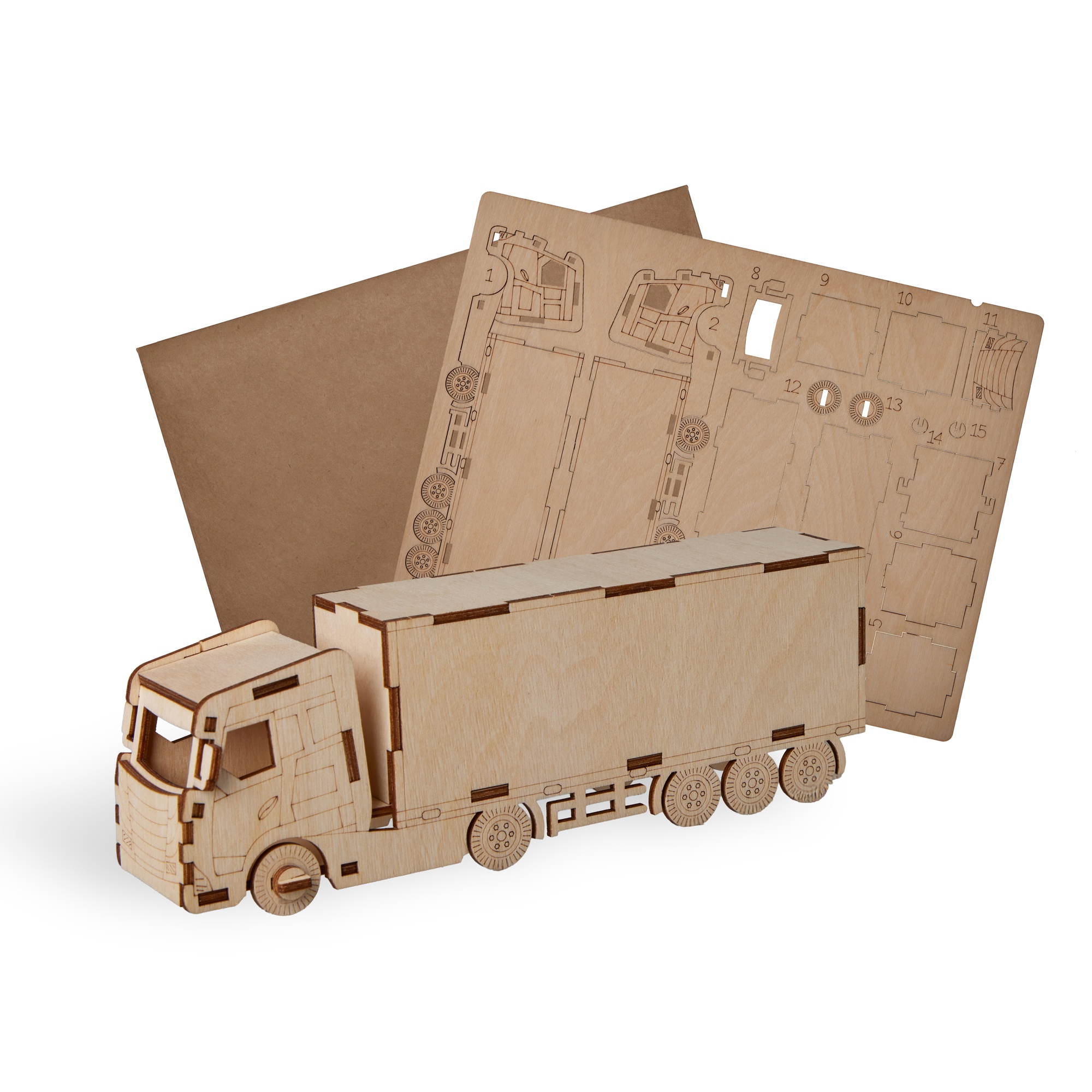 Деревянный 3d пазл "Грузовик"-2