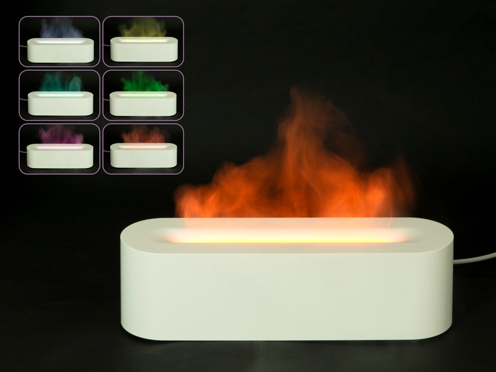 Увлажнитель с эффектом пламени "Flame", белый-10
