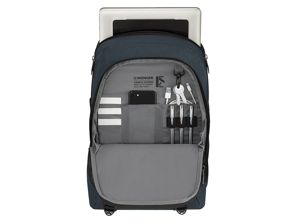 Рюкзак WENGER Oryson 16", серый/чёрный, переработанный ПЭТ/Полиэстер, 32х45х19 см, 25 л.-4