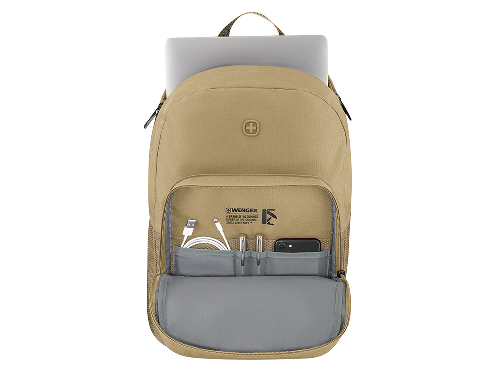 Рюкзак WENGER Crango 16", бежевый, переработанный ПЭТ/Полиэстер, 33х22х46 см, 27 л.-4