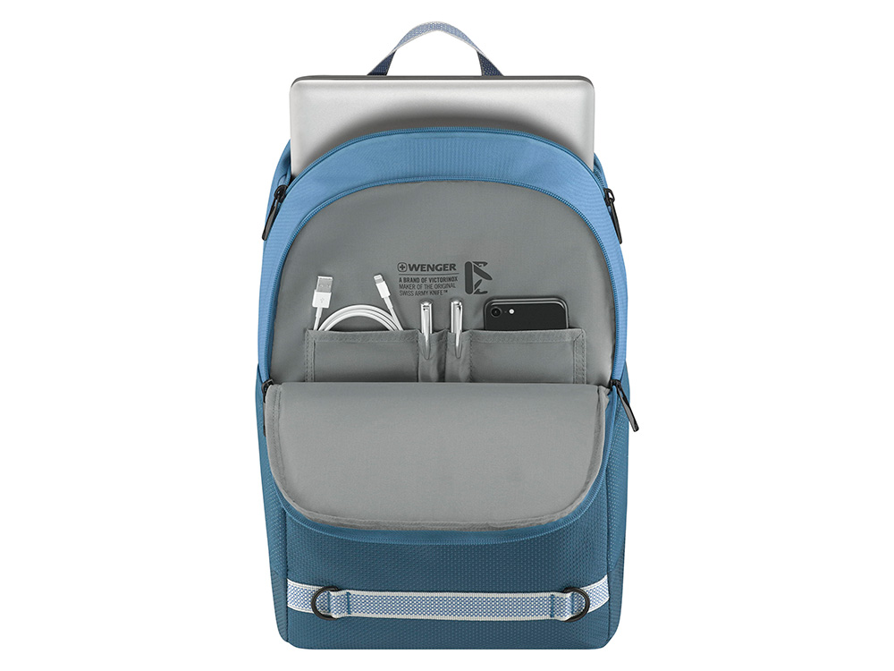 Рюкзак WENGER Tyon 15.6", голубой, переработанный ПЭТ/Полиэстер, 32х18х48 см, 23 л.-3