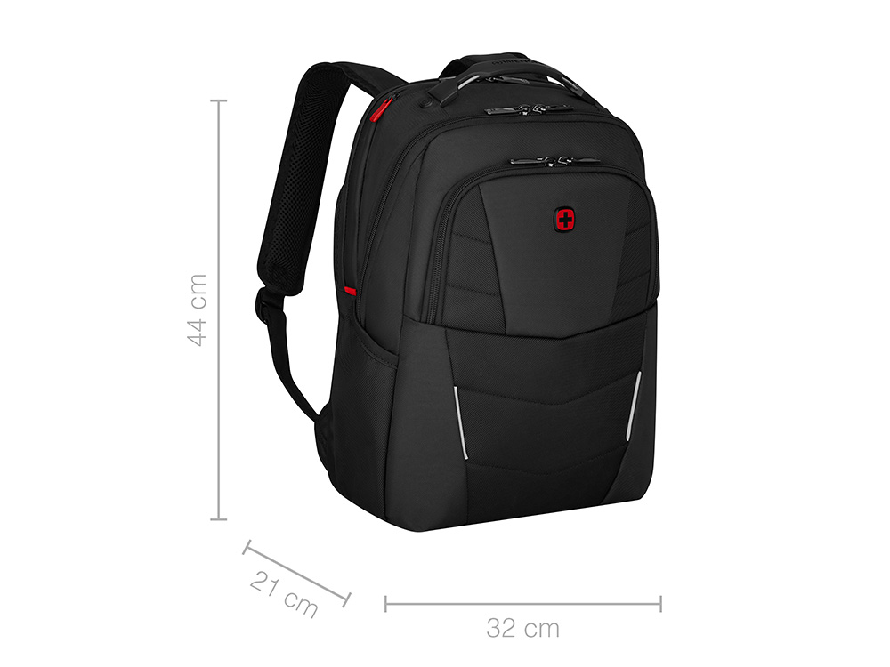 Рюкзак WENGER ALTAIR 15.6", черный, переработанный ПЭТ/Полиэстер, 32х21х44 см, 22 л.-8