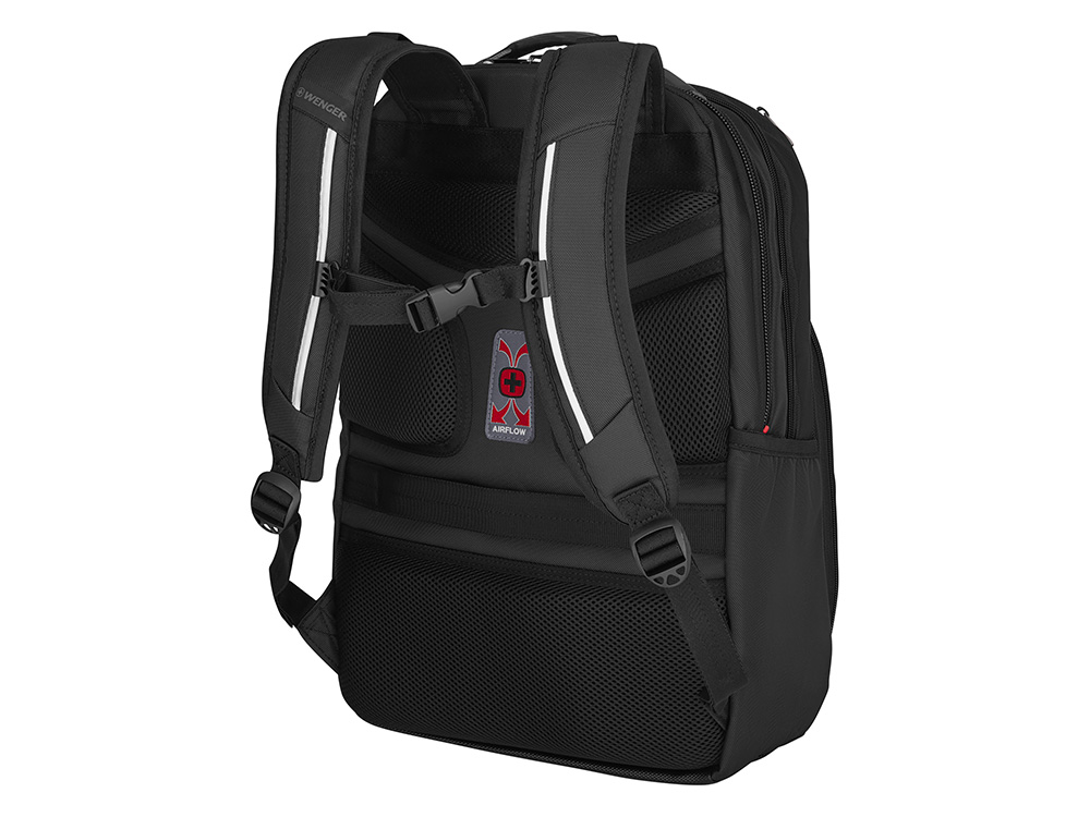 Рюкзак WENGER Cosmic 17", чёрный, переработанный ПЭТ/ПВХ/полиэстер, 34 x 23 x 49 см, 30 л-3