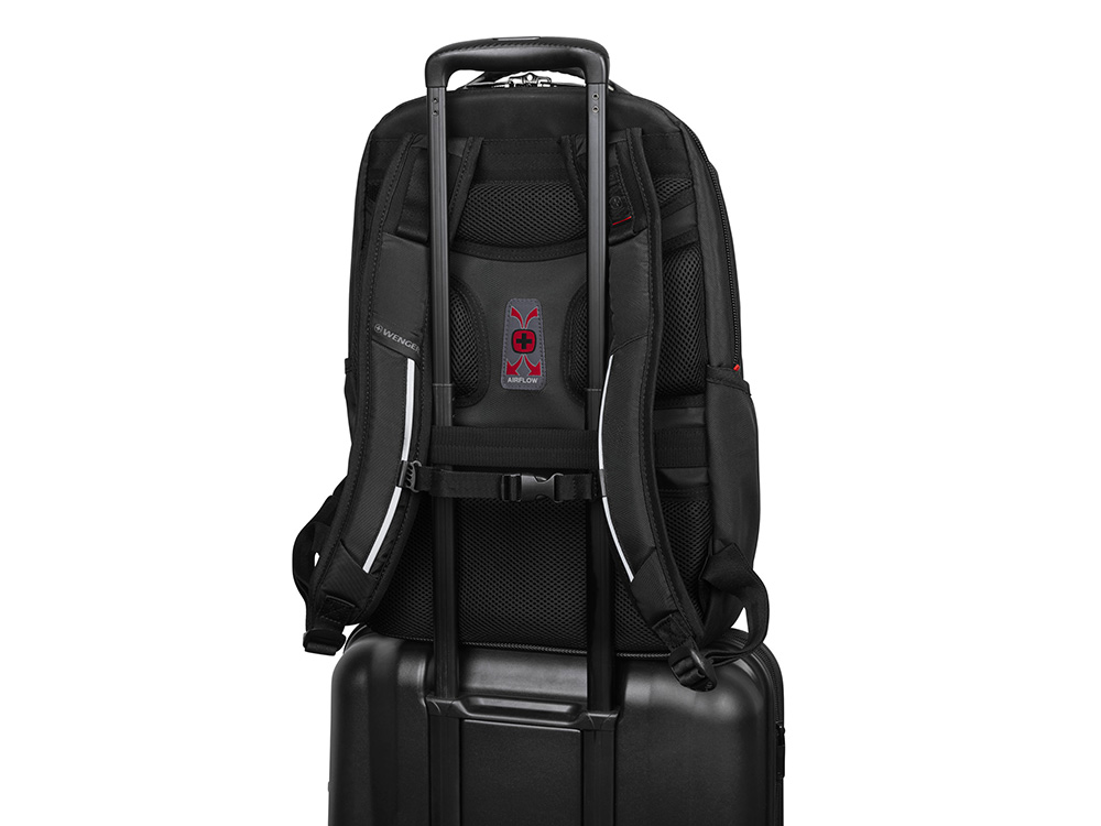 Рюкзак WENGER Cosmic 17", чёрный, переработанный ПЭТ/ПВХ/полиэстер, 34 x 23 x 49 см, 30 л-6