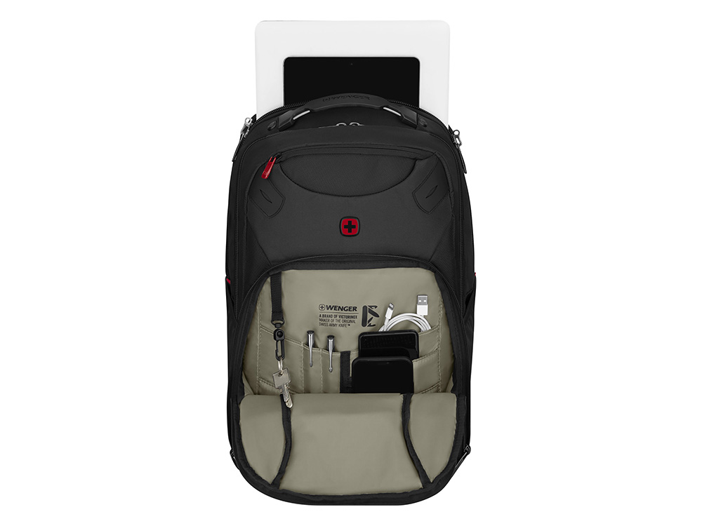 Рюкзак WENGER Cosmic 17", чёрный, переработанный ПЭТ/ПВХ/полиэстер, 34 x 23 x 49 см, 30 л-7