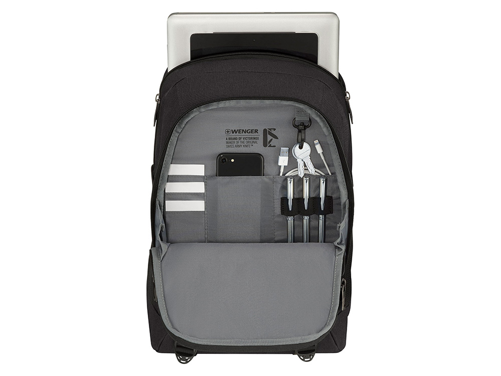 Рюкзак WENGER Oryson 16", чёрный, переработанный ПЭТ/Полиэстер, 32х45х19 см, 25 л.-4