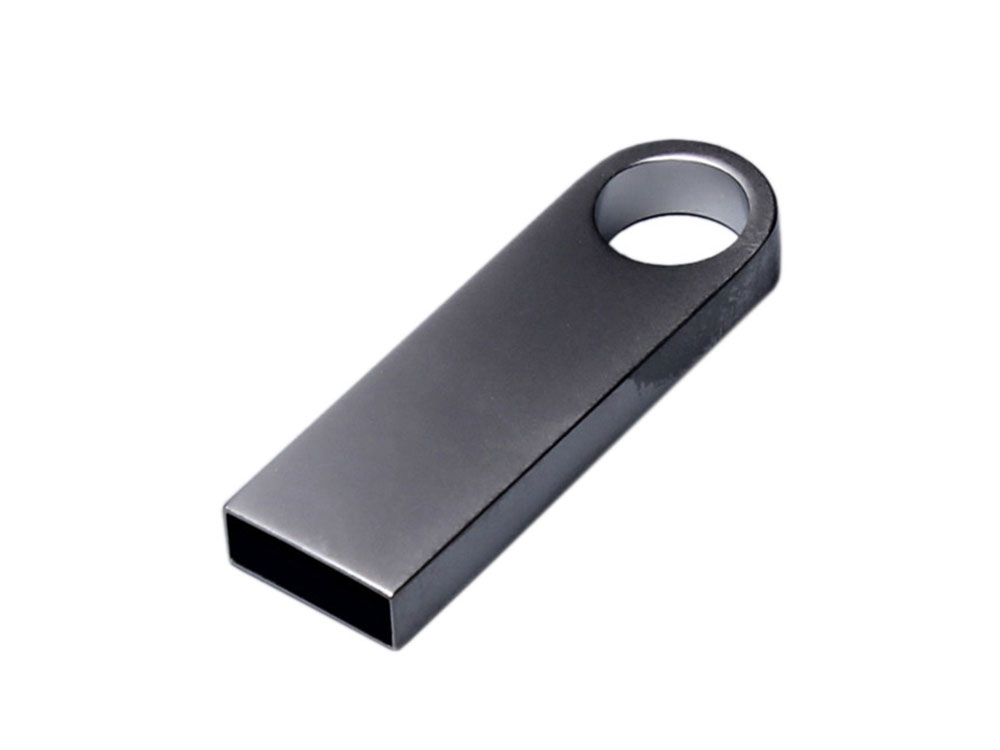 USB 2.0-флешка на 512 Мбайт с мини чипом и круглым отверстием, серебристый-1