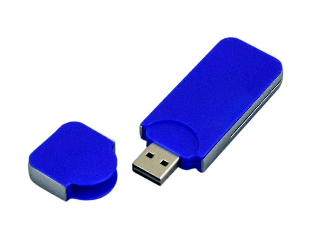 USB-флешка на 128 Гб в стиле I-phone, прямоугольнй формы, синий-1