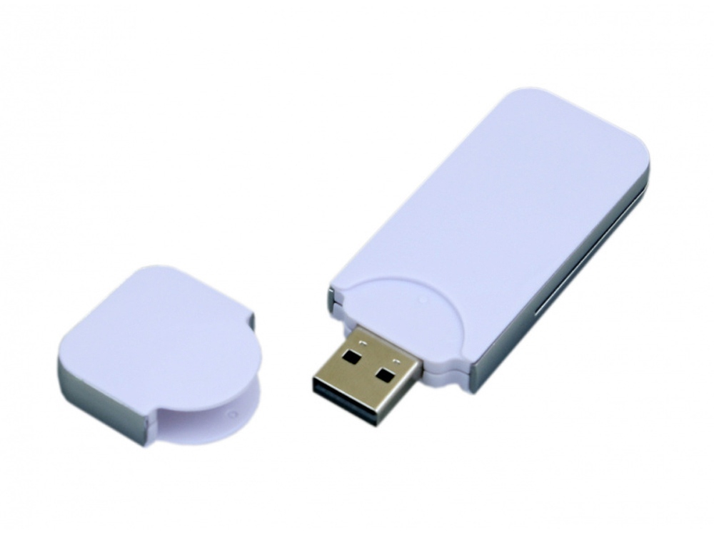 USB-флешка на 128 Гб в стиле I-phone, прямоугольнй формы, белый-1