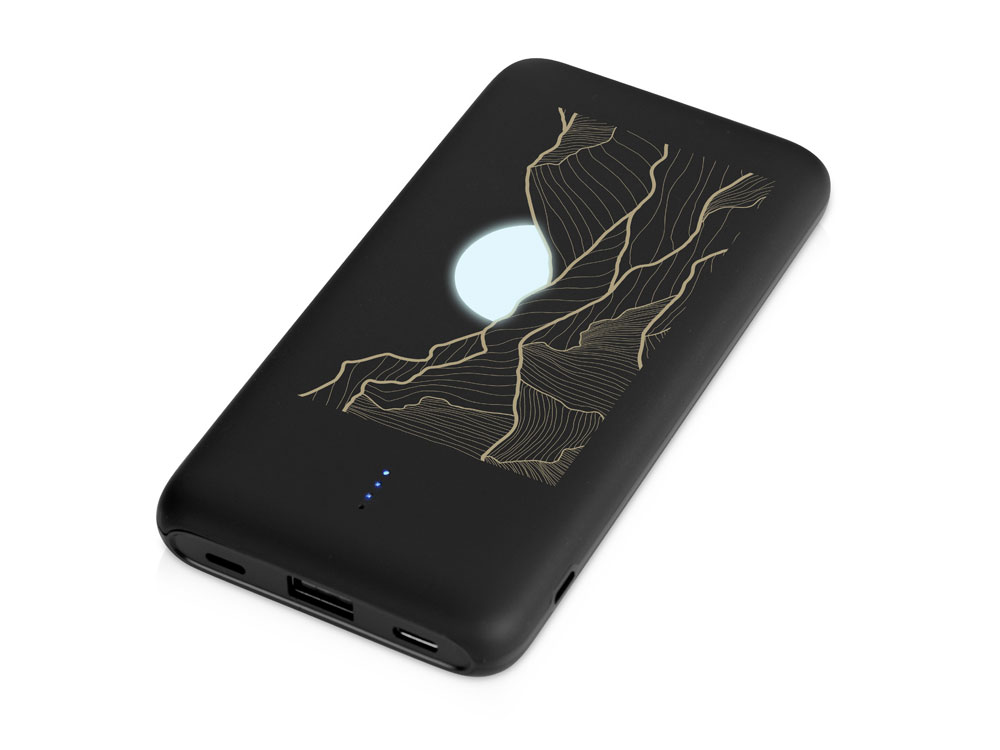 Внешний беспроводной аккумулятор с подсветкой лого "Reserve X". 8000 mAh, черный-2