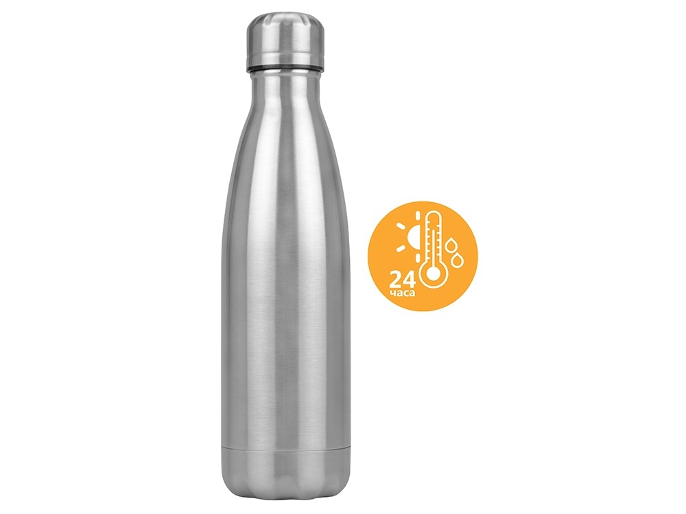 Подарочный набор с термосом и бутылкой «Bottle set», серебристый-2