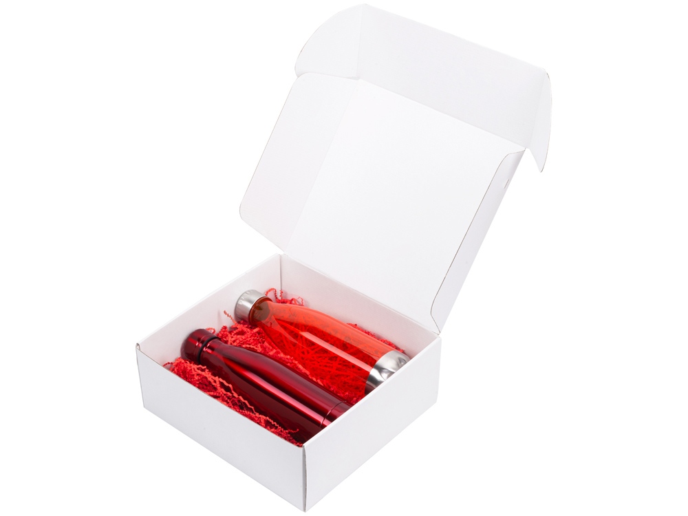 Подарочный набор с термосом и бутылкой «Bottle set», красный-1