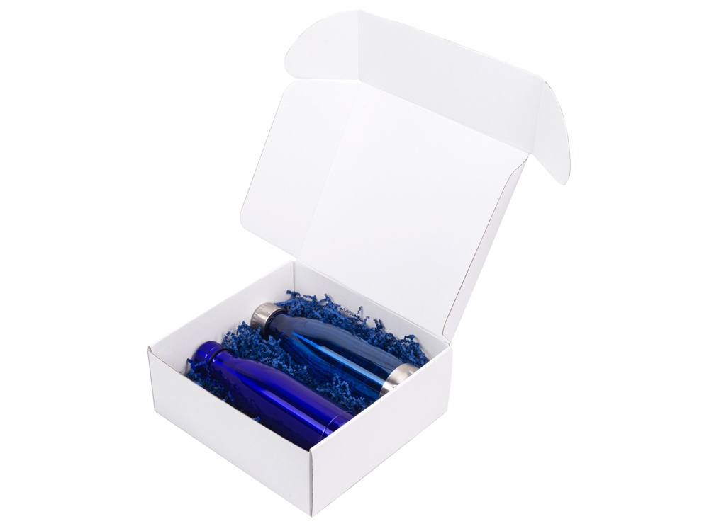 Подарочный набор с термосом и бутылкой «Bottle set», синий-1