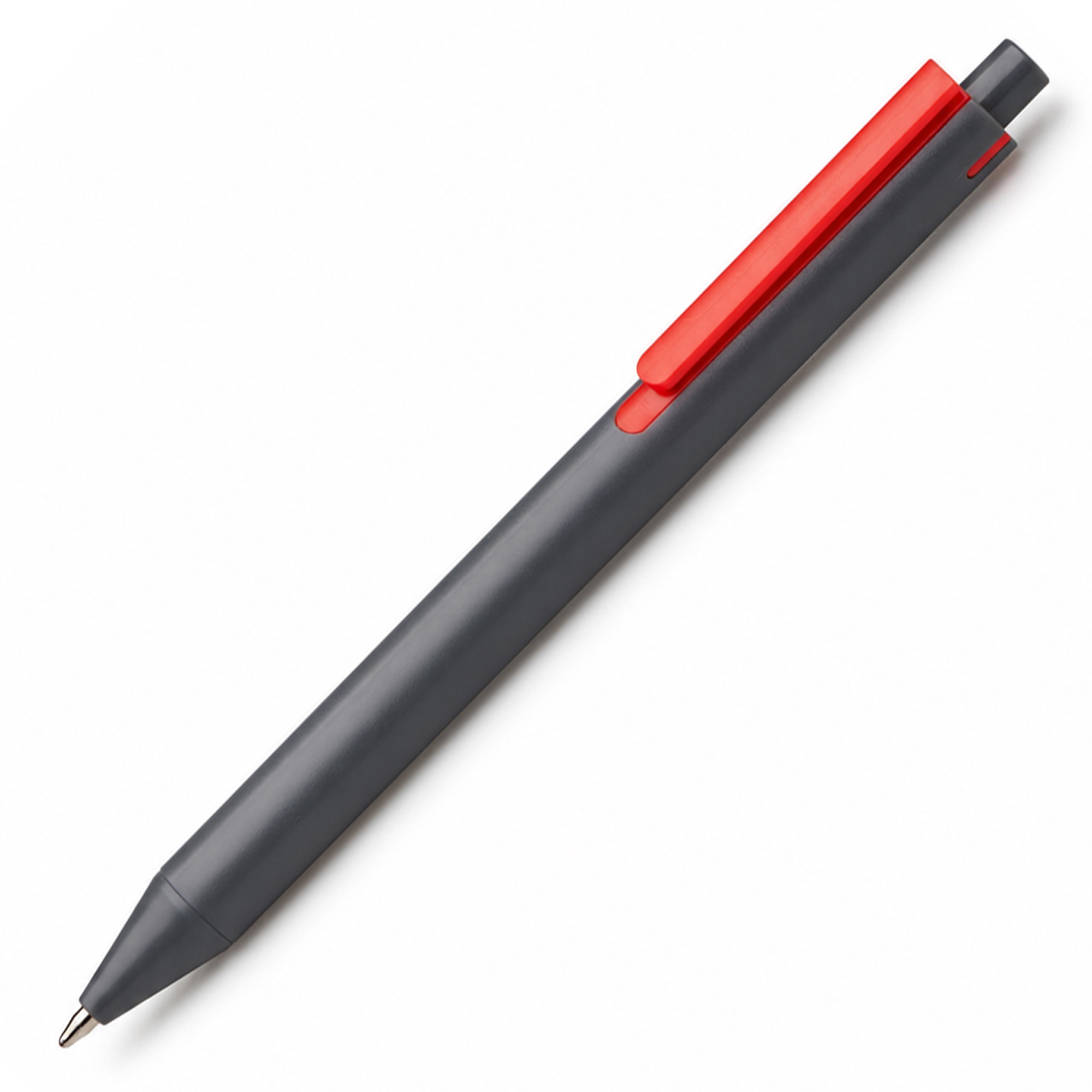 Пластиковая шариковая ручка "Эрика" из RABS, серый/красный-1