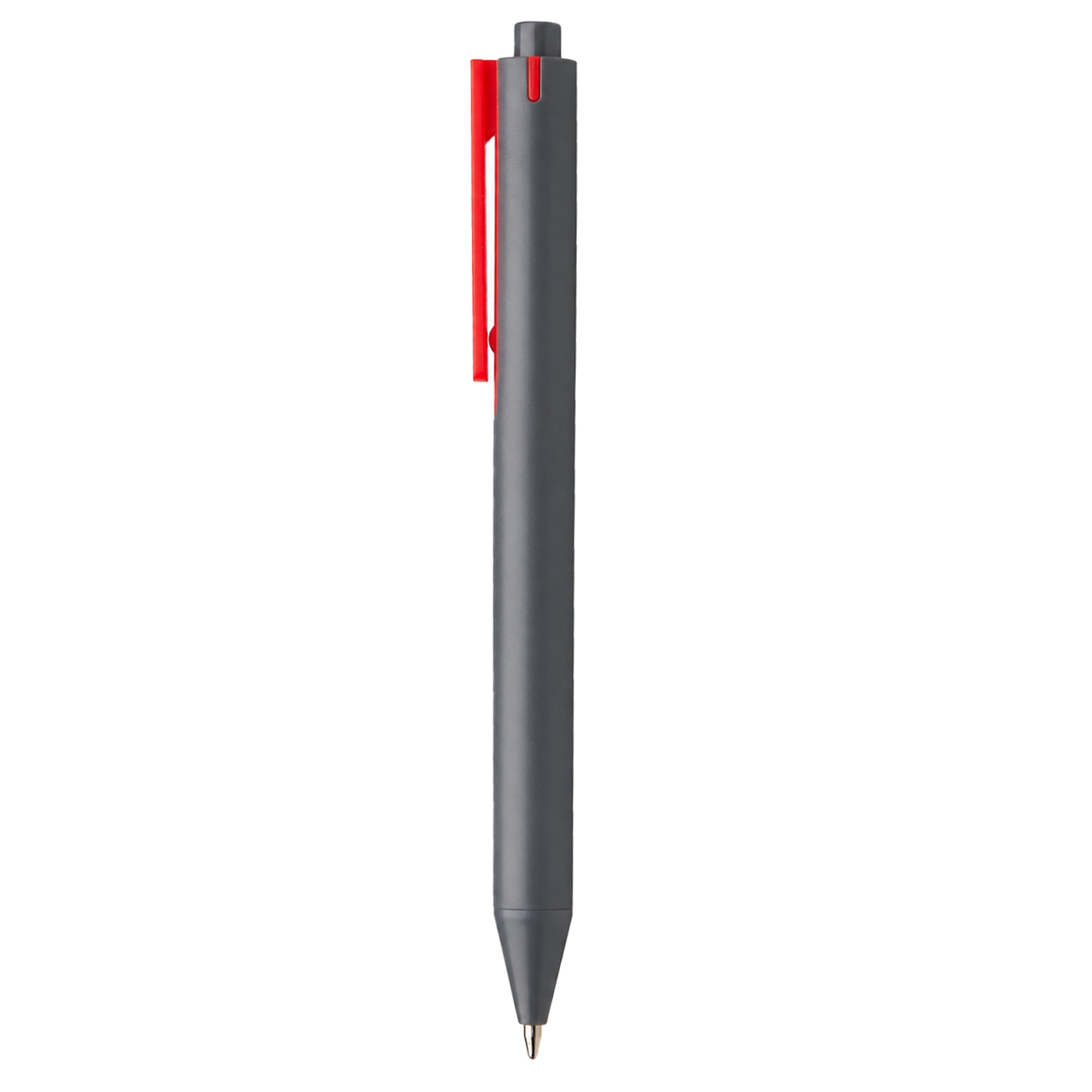 Пластиковая шариковая ручка "Эрика" из RABS, серый/красный-3
