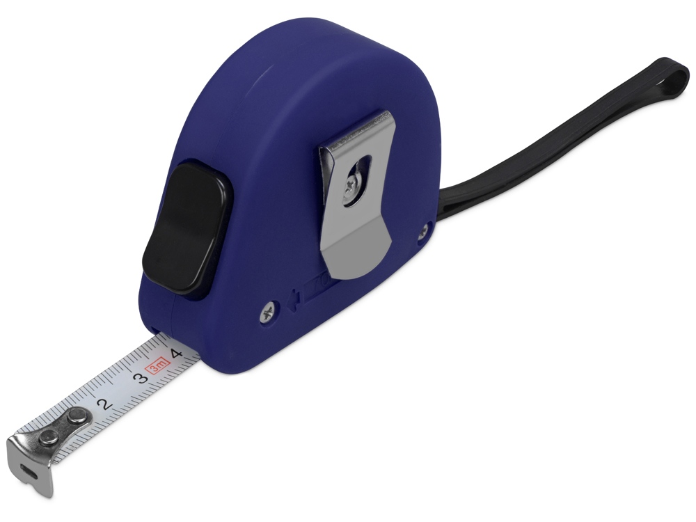 Рулетка 3м "Meter", софт-тач, темно-синий-1
